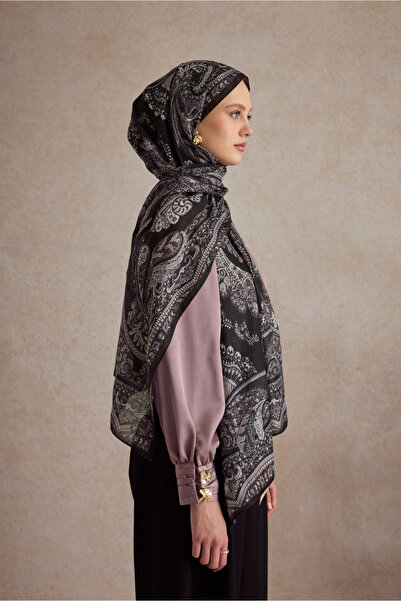 Qef Cotton Shawl Flow Plum