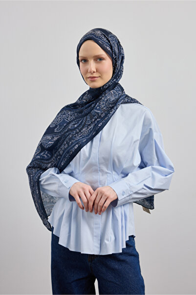 Qef Cotton Shawl Flow Indigo