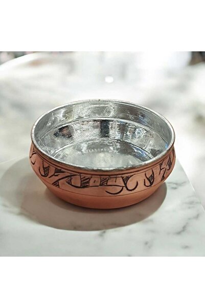 Bakır Center Copper Snack Bowl & Copper Breakfast Bowl with Carved Workmanship 10 cm Copper Snack Bowl, Copper Sauce Bowl, Copper Plate
