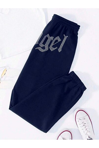 MOONBULL Kadın Angel Taş Baskılı Eşofman Altı