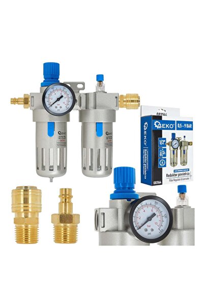 GEKO FILTRU DE AER CU SEPARATOR DE APA SI LUBRIFIERE SI REGULATOR DE PRESIUNE...