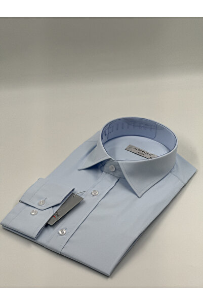 Slim Fit Saten Likralı Erkek Gömlek