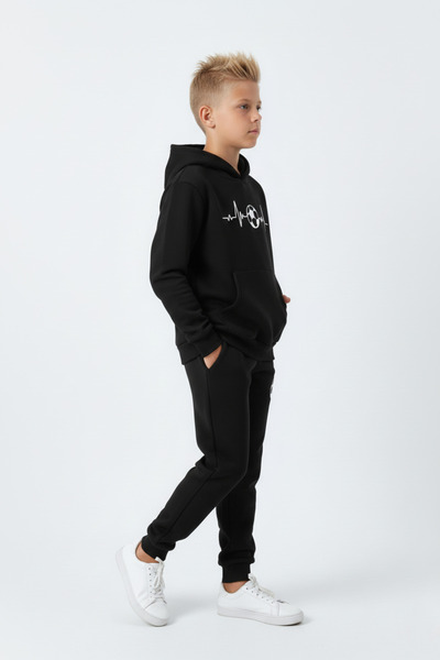 panios kids Σετ αθλητικής φόρμας για αγόρια με 3 νήματα Winter Sh επένδυση fleece Pulse Football με λεπτομέρεια εκτύπωσης