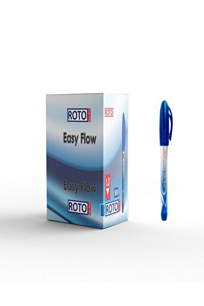 Roto أقلام حبر جاف، حبر أزرق، عبوة من 50 قلمًا