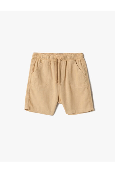 Koton Linen Blend Shorts Tie Waist