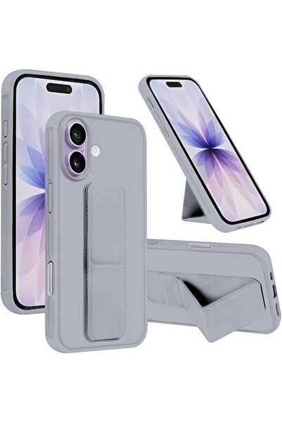 Margoun جراب iPhone 17 مع قبضة إصبع وحامل سيارة مغناطيسي (رمادي)