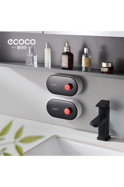 Miecoco موزع صابون صلب ذاتي التفريغ بغطاء ذو قسم واحد لاصق (سعر القطعة)