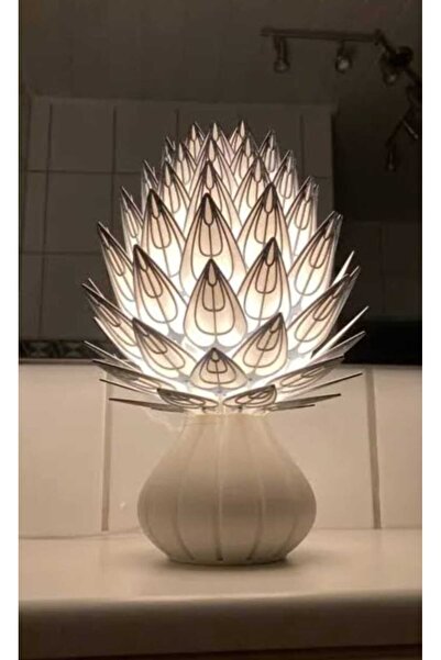 BERMIR Design İğne Yapraklı Demonte Dekoratif Abajur