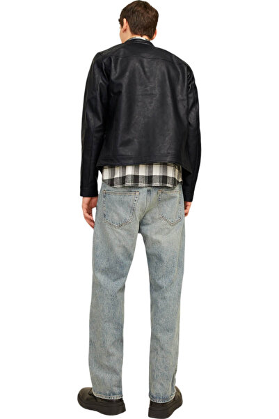 Jack & Jones Ανδρικό μαύρο μπουφάν Jjedylan Clean PU