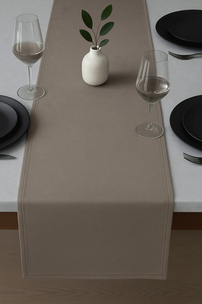 De'Vor مفرش طاولة من الفرو المخملي ذو مظهر فاخر