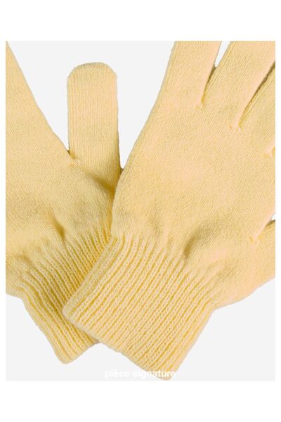 PIECE SIGNATURE 88% Acrylic 12% Elastane, High Quality Colorful Gloves for Boys and Girls (Age 5-8)