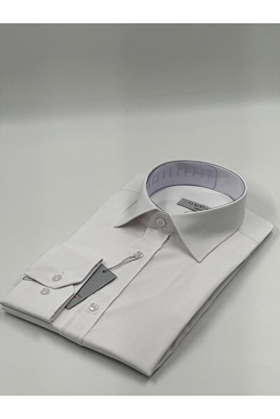 Slim Fit Saten Likralı Erkek Gömlek