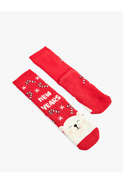Koton Christmas Themed Thick Cotton Socks