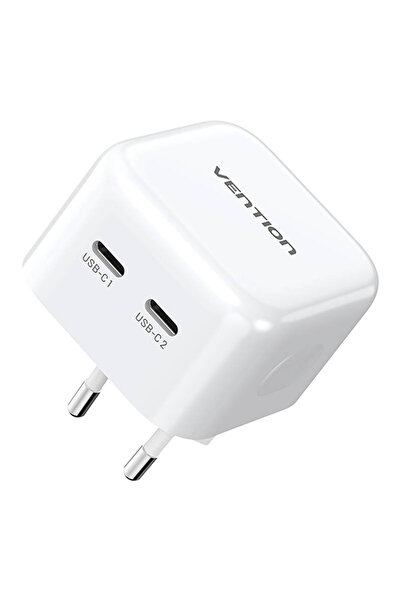 Vention FBPW0-EU USB(C+C) GaN (35W/35W) power adapter (white)