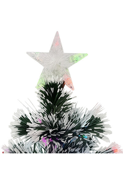 PROCART Artificial Christmas tree with LED lighting and multicolor fiber optics, height 180 cm