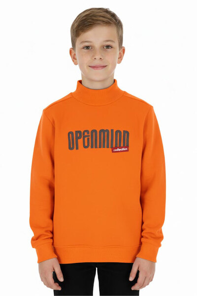 CRASSİ Φούτερ για αγόρια με τύπωμα Χειμώνας επένδυση fleece