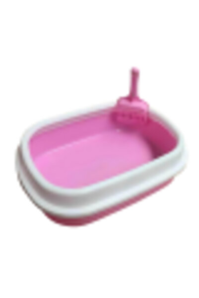 PADO Cat Litter Tray Normal With Scoop 41x31x12cm - Pink