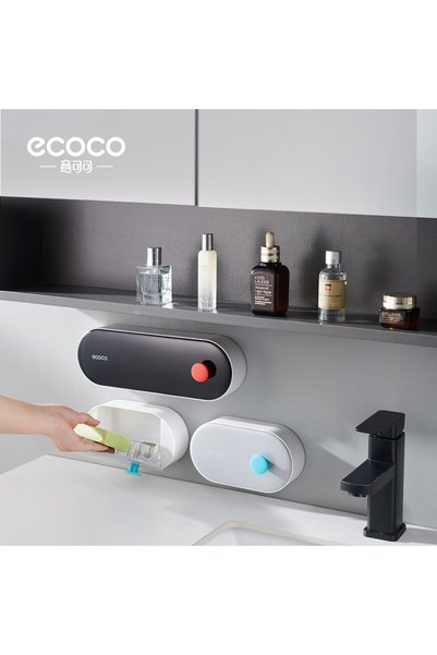 Miecoco موزع صابون صلب ذاتي التفريغ بغطاء ذو قسم واحد لاصق (سعر القطعة)