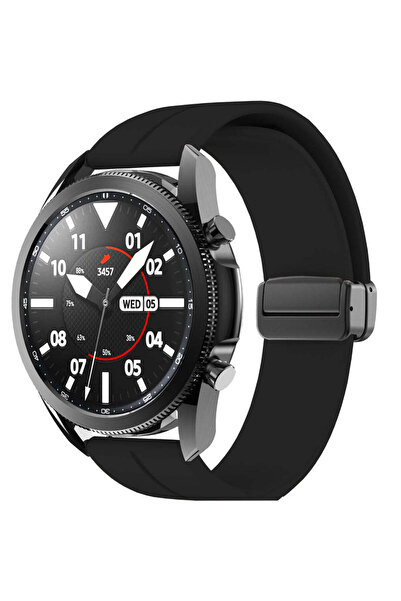 Casey Studios Curea Silicon cu legatura Metalica Samsung Galaxy Watch S3 Fron...