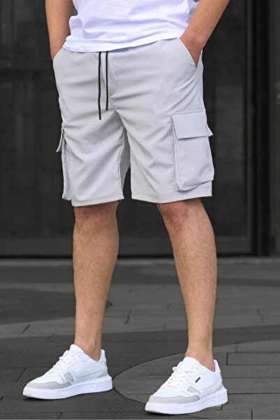 SERAZAT Cargo Pocket Pcs Shorts Cotton Stretch Fabric Pants Capri