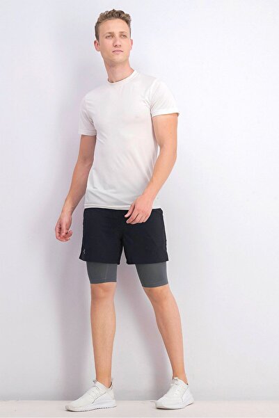 Under Armour Men Qualifier 2,in,1 Shorts, Black and Grey