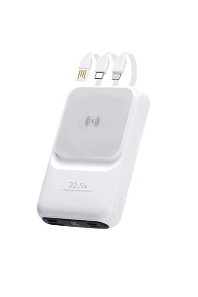 bigfrog Φορτιστής 22.5W 10000mAh με ασύρματη φόρτιση και ενσωματωμένα καλώδια