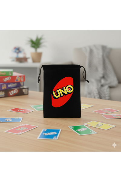 Boom town Uno oyun kartı kesesi 15x20 siyah kese