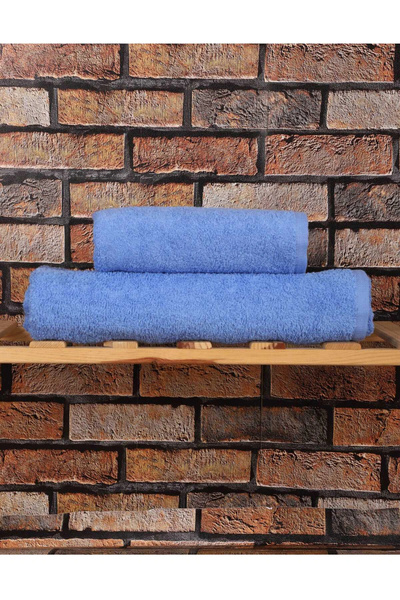 Mira Home طقم مناشف حمام فاخرة ناعمة من القطن بنسبة 100% مكون من قطعتين باللو...