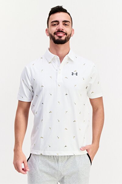 Under Armour Men Sportswear Fit Short Sleeve Training Polo Shirt, White Combo