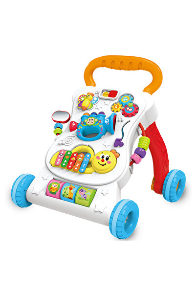 LITTLE ANGEL - Baby Musical Activity Walker Toy With Piano - Blue