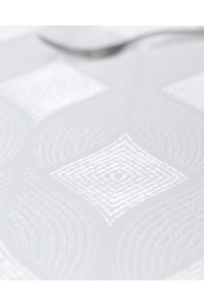 Madame Coco Față de masă Mayenne - Alb - 160x300 cm