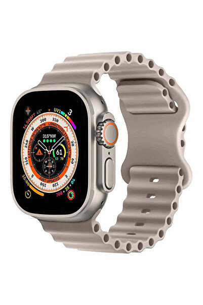 Casey Studios Silicone Ocean Loop Apple Watch Ultra 2/Ultra/SE/9/8/7/6/5/4/3/2/1 Strap - 42/44/45/49MM, cream