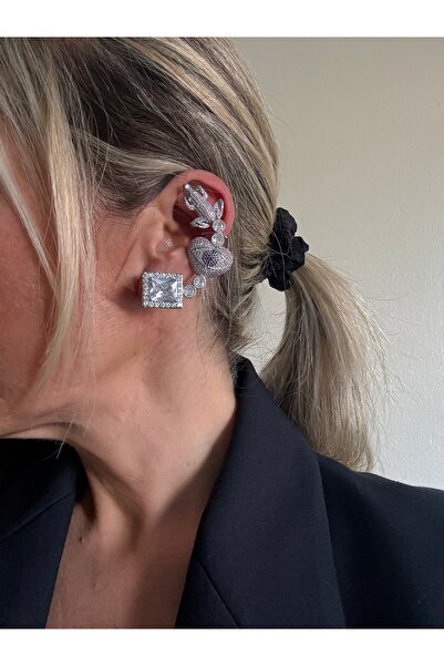 Rossetto Atelier Special Series Steel Khan Ear Cuff & Earring (Right Ear)