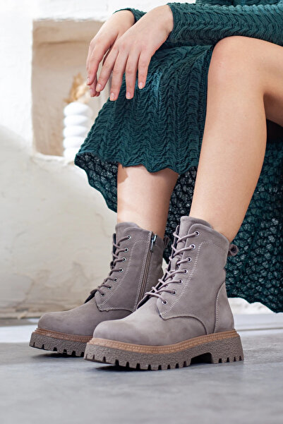 Adım Adım Women's Genuine Leather Non-Slip Sole Cold Proof Daily Boots