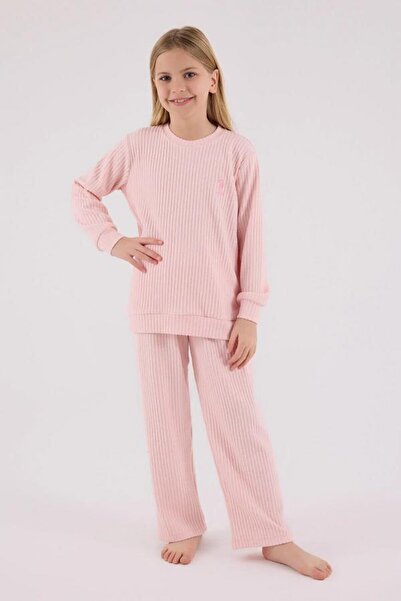 U.S. Polo Assn. U.S. Polo Assn Us2328-G Girl's Ribbed Knit Set