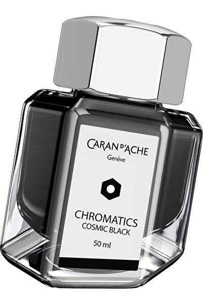 Caran d'Ache Chromatics Cosmic Black Calimara cerneala, 50 ml, negru