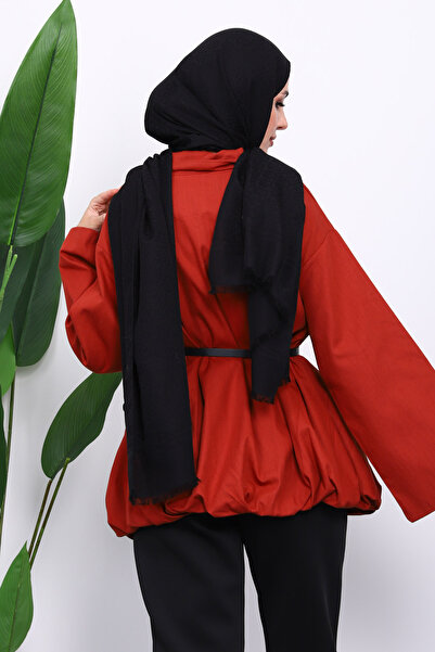 İmajButik Tile Pleated Lined Gabardine Jacket