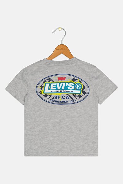 Levi's Toddlers Boy Graphic Print Short Sleeve Bodysuits, Grey