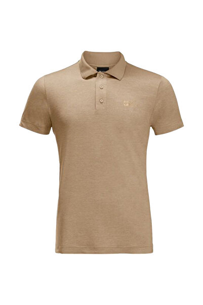 Jack Wolfskin Travel Men's Beige Polo T-Shirt