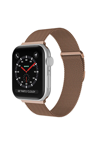 Casey Studios Curea Milanese Metalica Apple Watch Ultra/SE/9/8/7/6/5/4/3/2/1 - 42/44/45/49MM, Ajustabila, Gold