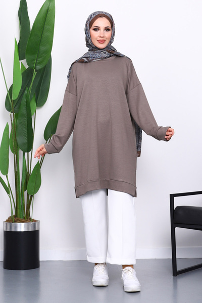 İmajButik Mink Crew Neck Modal Tunic
