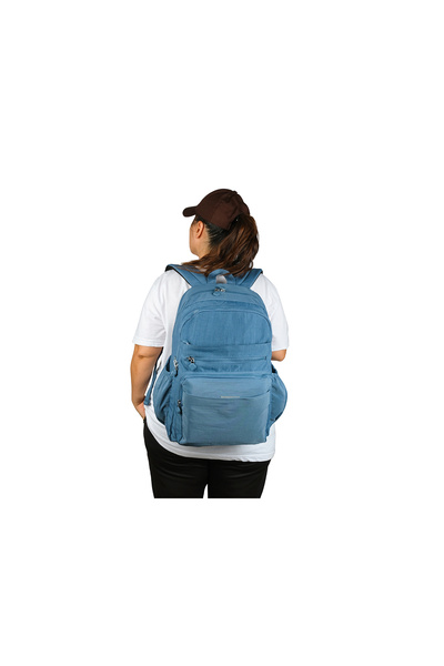 Bagacar 1095 Waterproof Imported Crinkle Fabric School and Daily Backpack with Laptop Compartment