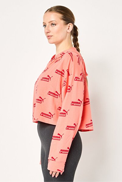 Puma Women Relaxed Fit Long Sleeve Outdoor Light Weight Hoodies, Orange