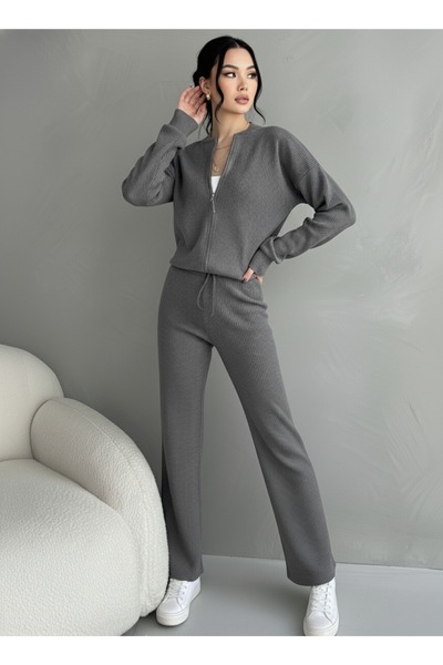 EYYE Kaşkorse Pantolon Bomber Ceket Kadın Alt Üst Takım