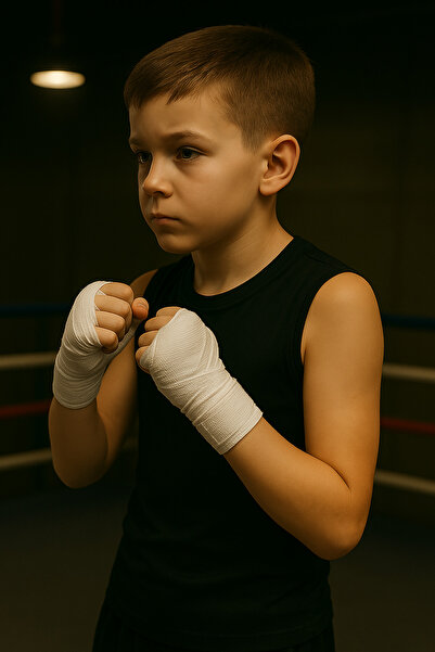 GAZELMANYA Bandaj de box pentru copii de 2,5 metri Box Kickbox Muay Thai Sand...