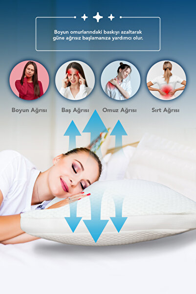 PUFYMAX süper klimalı yastık,boyun destekli hava kanallı yastık,1.kalıte bonc...