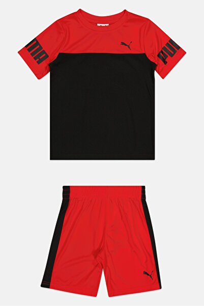 Puma Toddlers Boy 2 Pieces Brand Logo T-Shirt And Shorts Set, Multicolor