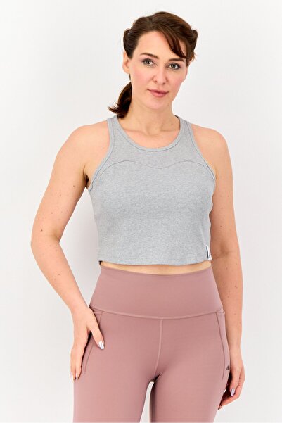 adidas Women Sportswear Fit Sleeveless Training Tank Top, Grey