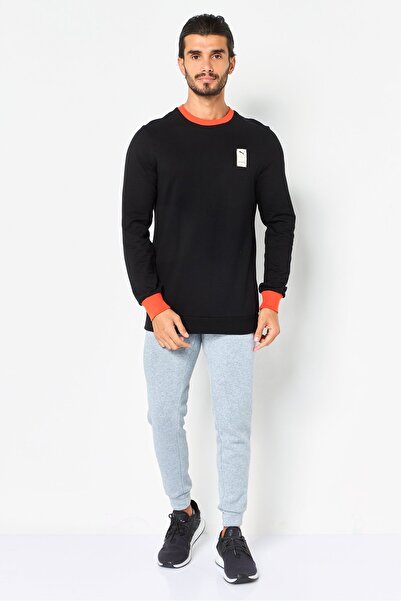 Puma Men Sportswear Fit One8 Long Sleeve Outdoor Sweatshirt, Black