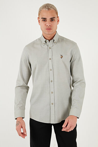 U.S. Polo Assn. U.S. Polo Cotton Slim Fit Logo Long Sleeve Shirt Men's Shirt G081Sz0042225619